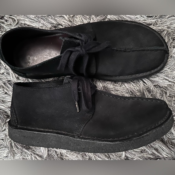 Clark’s Originals Men’s Desert Trek Black Suede Boots Crepe Soles 8 M/EU 41 GUC
